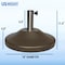 Us Weight Premium Fillable Umbrella Base for Patio Table, Bronze FUB50BZE - alternate 4